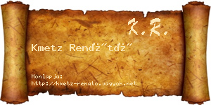 Kmetz Renátó névjegykártya